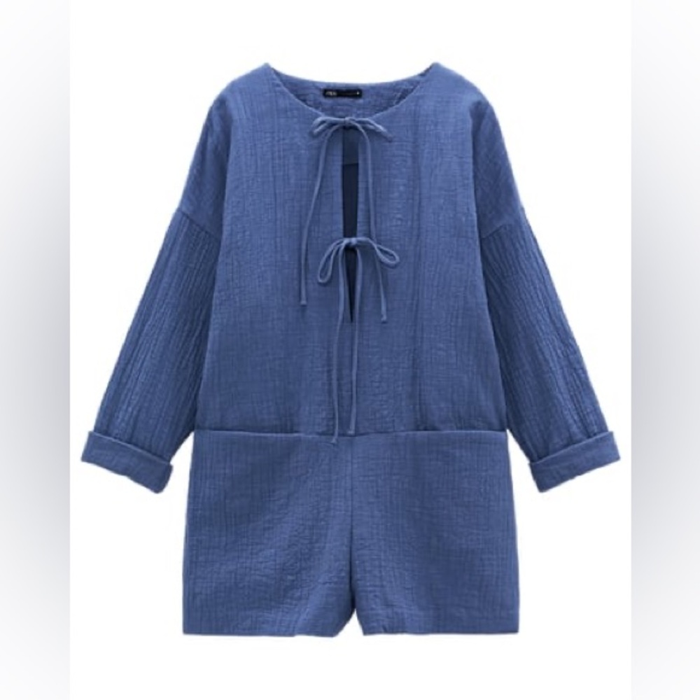 Zara Baggy Blue Romper